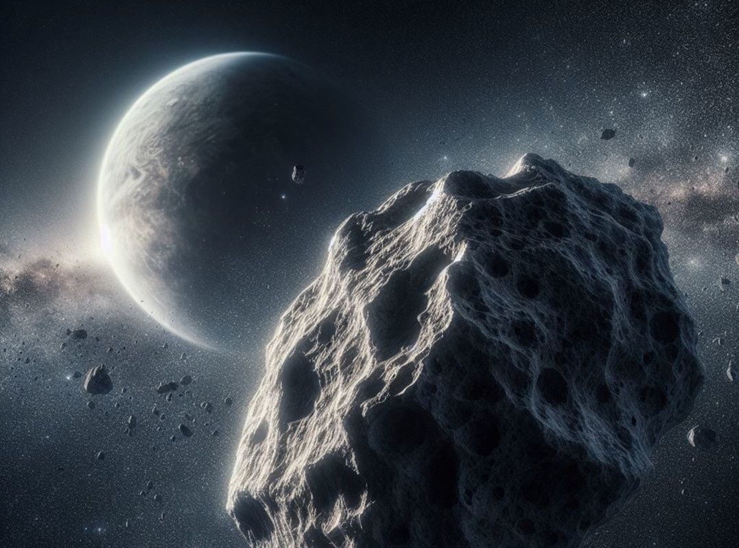 An artistic vision of an asteroid