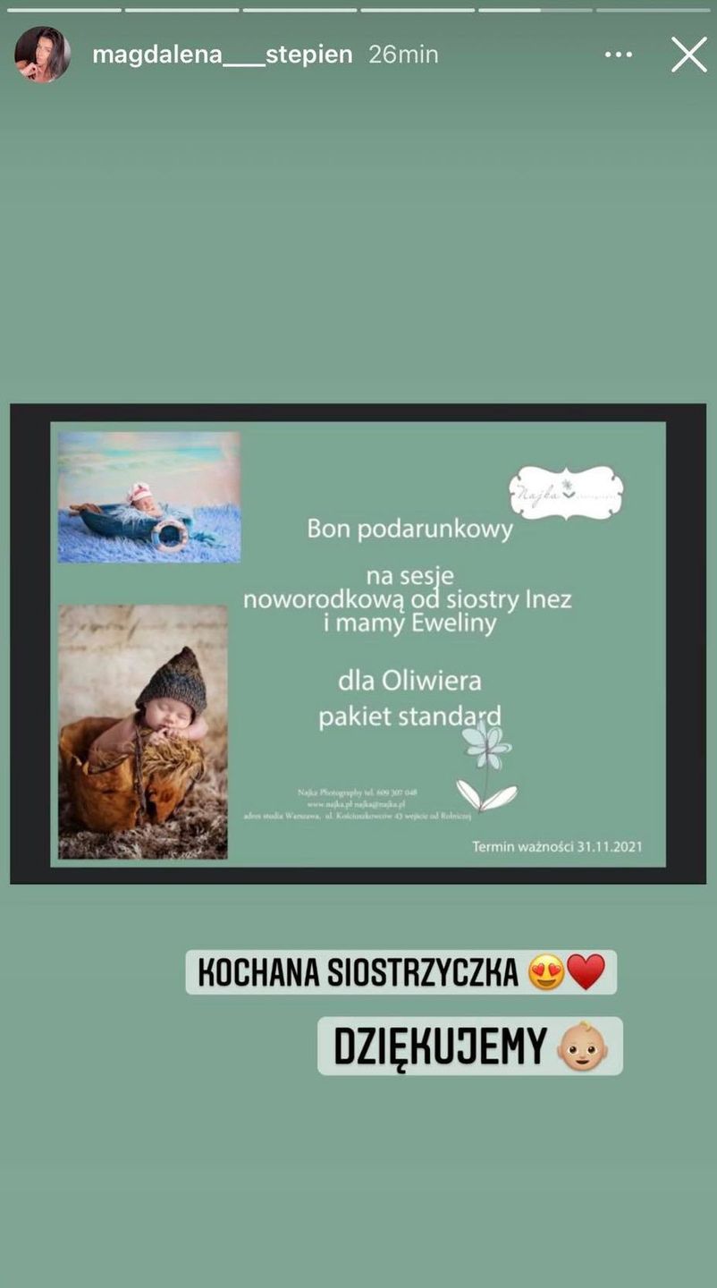 Magdalena Stępień i Oliwier dostali prezent od Eweliny i Inez
