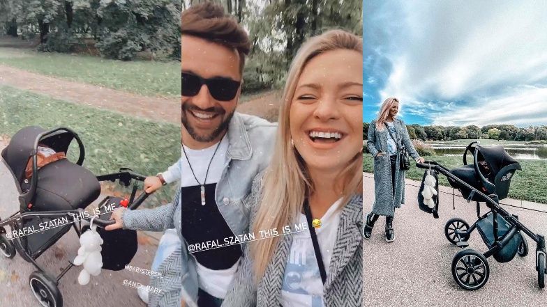 Barbara Kurdej-Szatan na pierwszym spacerze z Henrykim