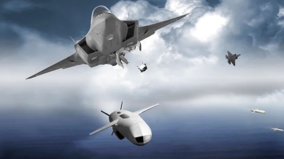 Wizualizacja F-35 odpalającego pociski JSM