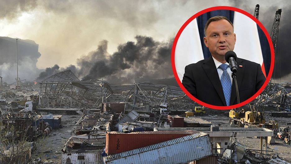 Andrzej Duda zabrał głos ws. tragedii w Bejrucie. We wtorek wieczorem doszło tam do potężnej eksplozji