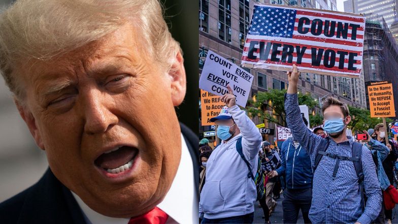 Donald Trump oburzony wstępnymi wynikami wyborów w USA