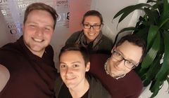 Tomasz Czuwara communications manager w agencji Allegro. W zespole Tomasz Lewandowski, Magda Jędrusiak i Oleksandr Pogrebniak