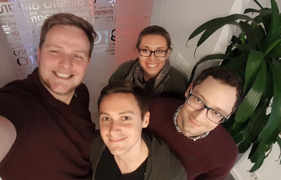 Tomasz Czuwara communications manager w agencji Allegro. W zespole Tomasz Lewandowski, Magda Jędrusiak i Oleksandr Pogrebniak