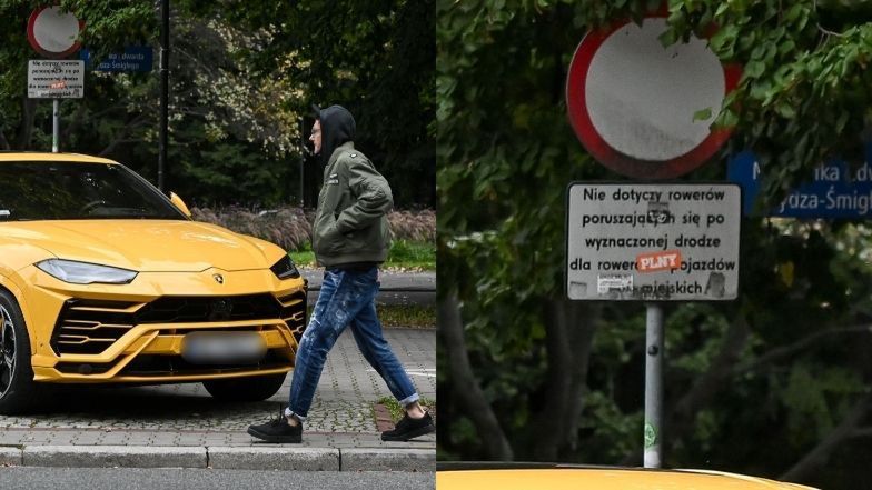 Kuba Wojewódzki łamie przepisy podczas jazdy po Warszawie