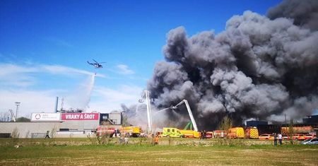 Ogromny pożar w Ostrawie. Słup dymu widoczny nawet na Śląsku