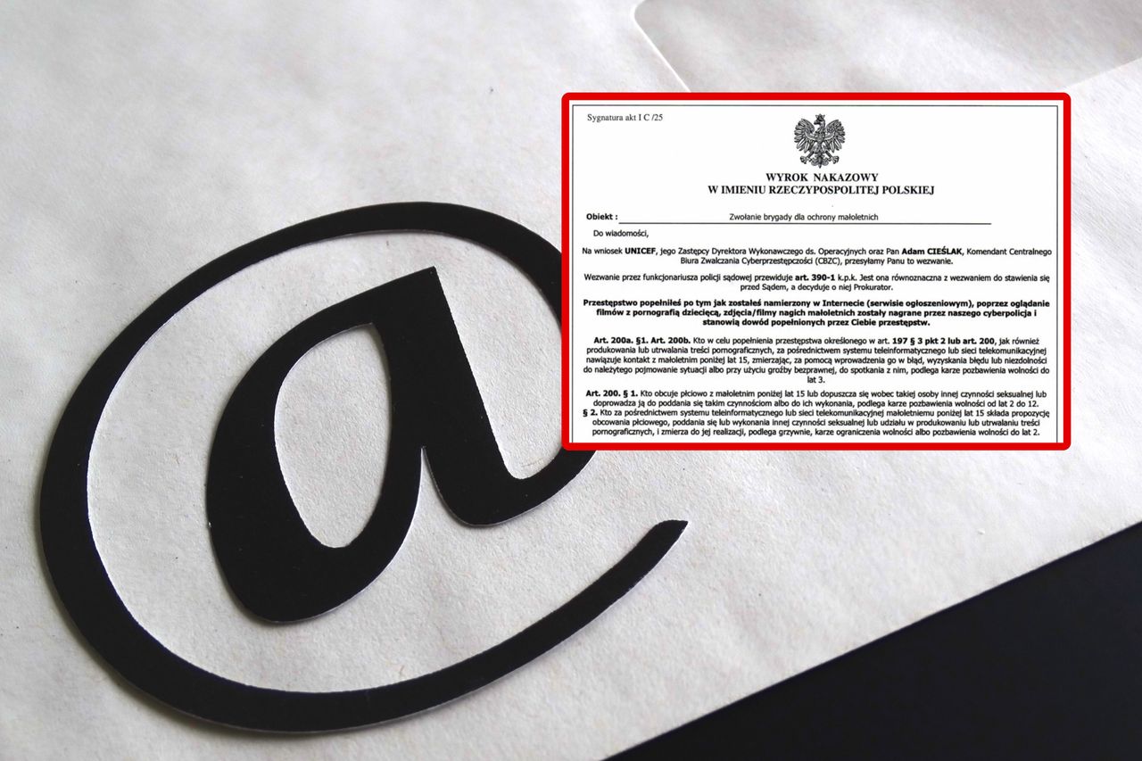 Wyrok w załączniku PDF. Wykorzystano wizerunek Policji