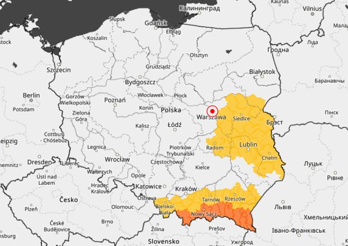 IMGW wydał ostrzeżenia