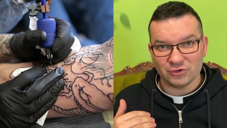 Filmik księdza Piotra Jarosiewicza o "związywaniu tatuażu"