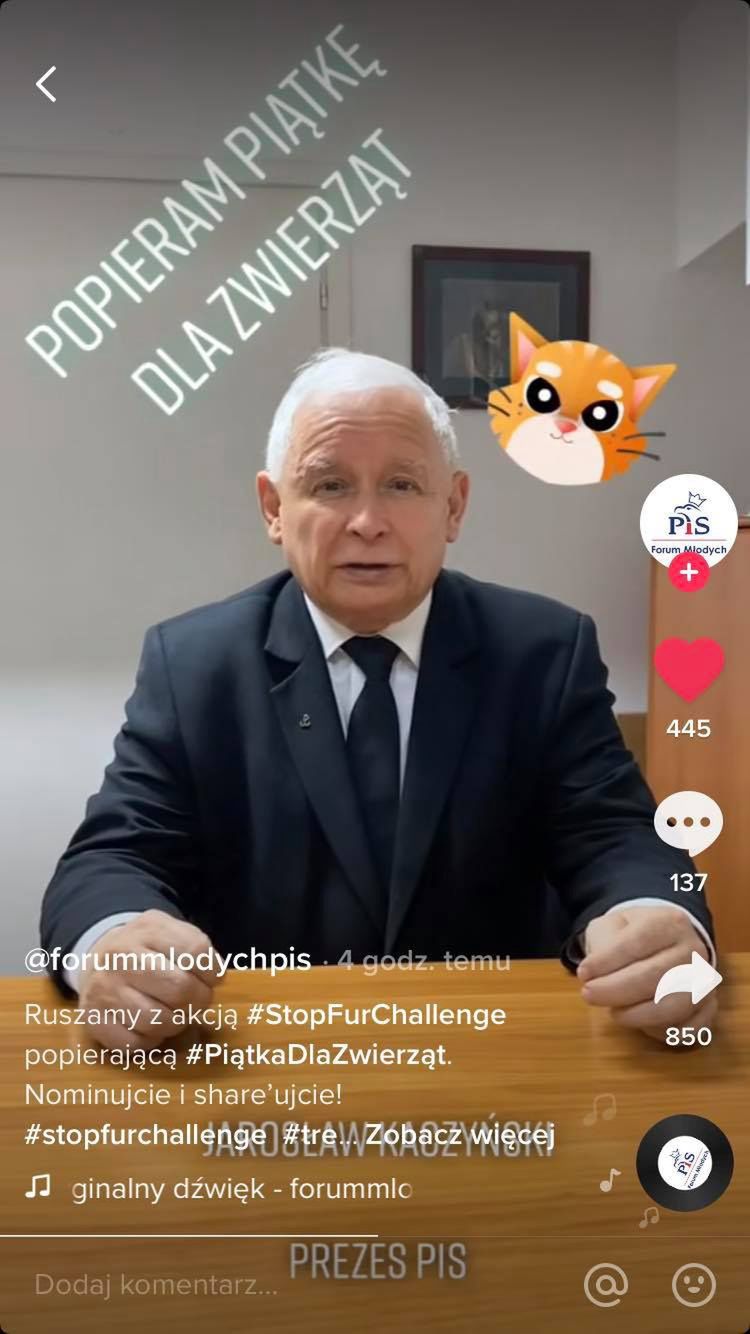 Jarosław Kaczyński walczy o prawa zwierząt
