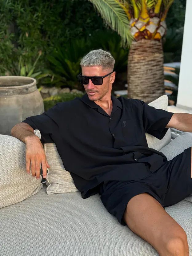 Robert Lewandowski i jego nowy kolor włosów