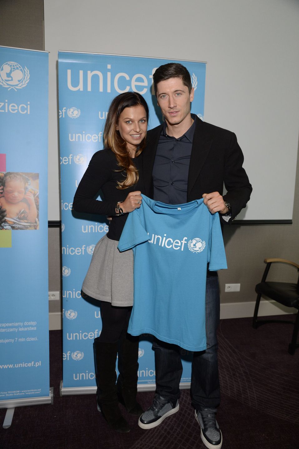 Anna i Robert Lewandowscy w 2014 roku