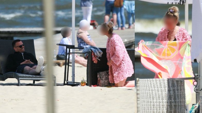 Marcin Hakiel wypoczywa na plaży w Sopocie z ukochaną