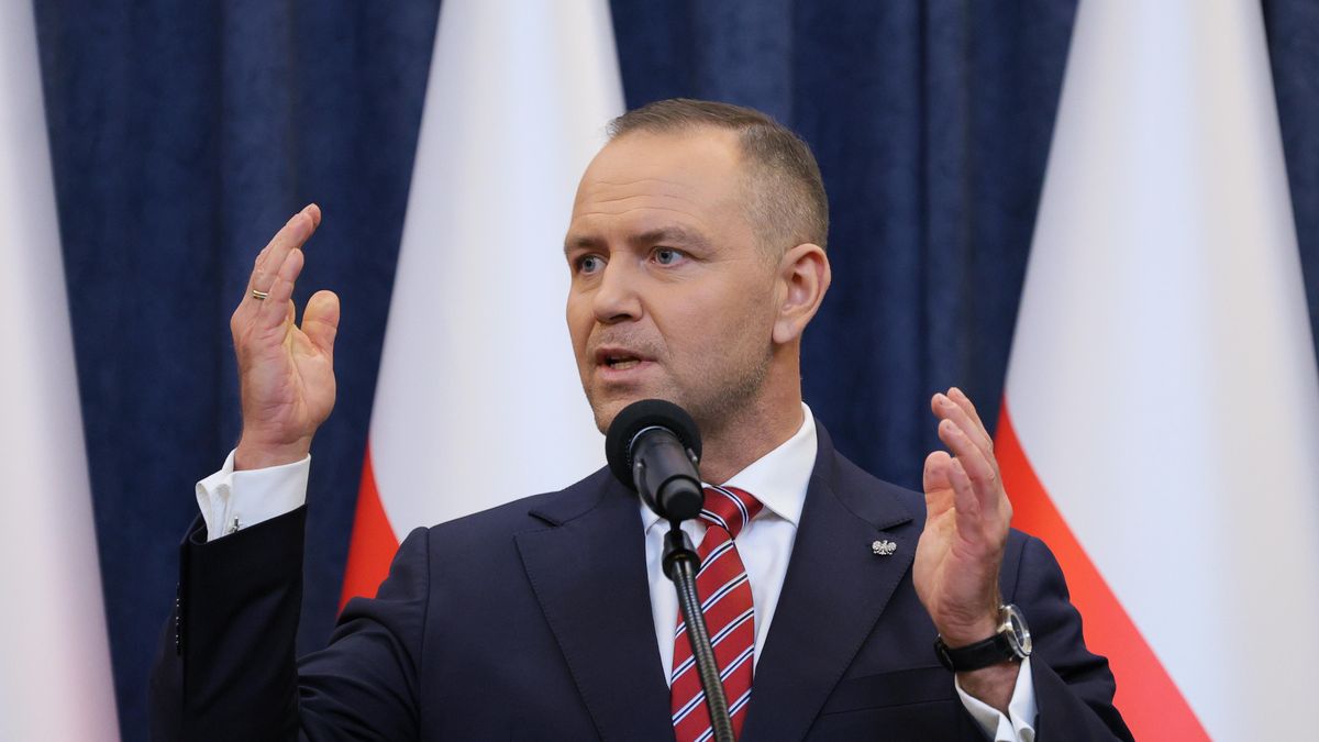 Karol Nawrocki
Warszawa, 04.03.2026. Prezydent RP Karol Nawrocki podczas konferencji prasowej w Pałacu Prezydenckim w Warszawie, 4 bm. (ps/zkoc) PAP/Paweł Supernak
Paweł Supernak
briefing prasowy, konferencja, konferencja prasowa, narodowy bank polski, NBP, pałac prezydencki, polityk, polityka