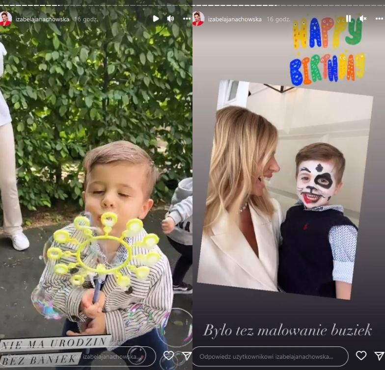 Izabela Janachowska chwali się urodzinami Christophera Alexandra