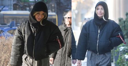 Agnieszka Woźniak-Starak okutana w szarości drepcze przez Marszałkowską. Dba o styl nawet zimą? (ZDJĘCIA)