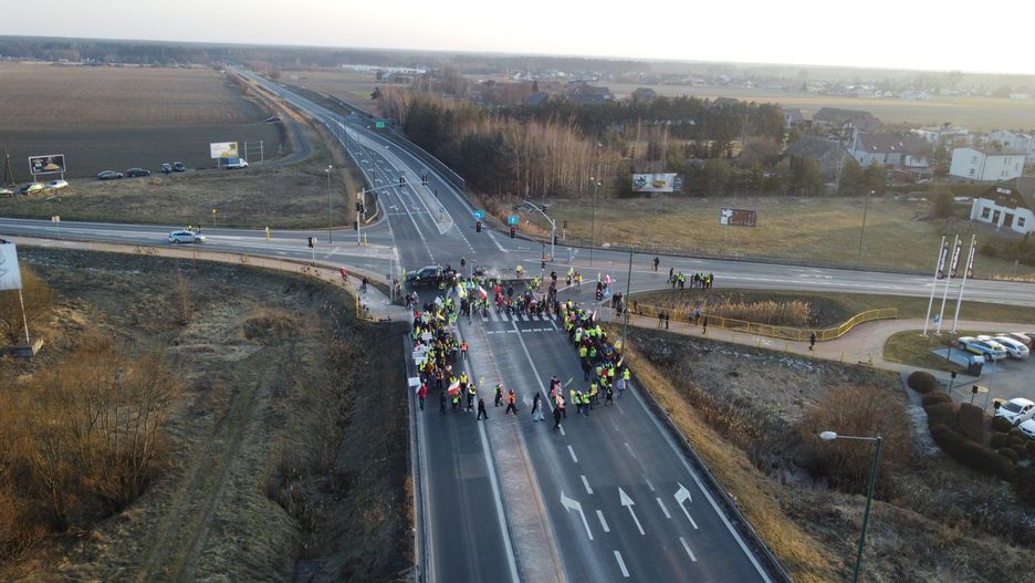 Protest przeciwko budowie S11 pod Lublińcem