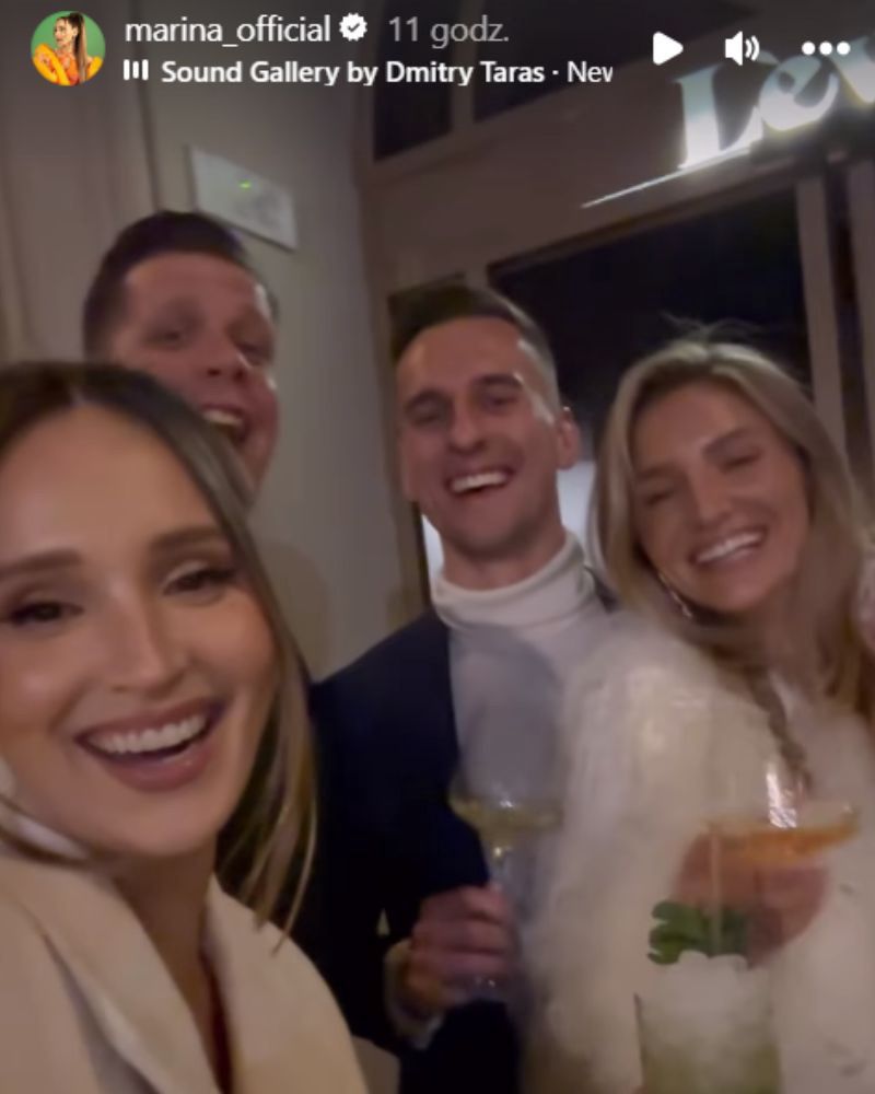 Agata Sieramska w towarzystwie przyjaciół