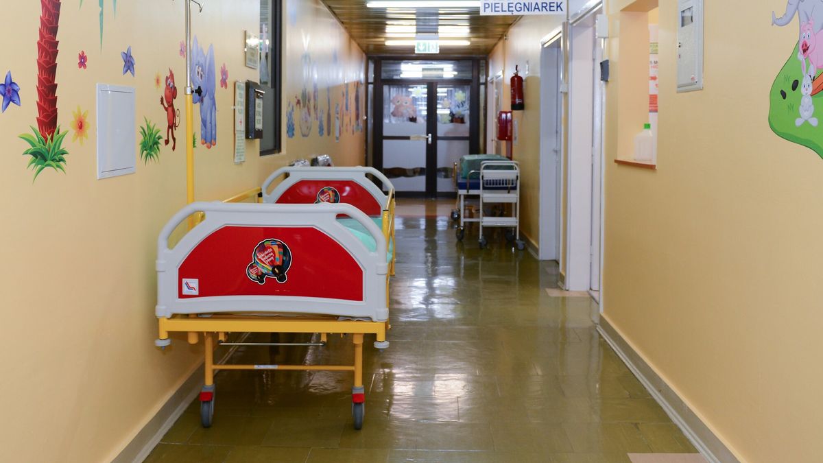 G�rnicy Miko?aje dzieciom w be?chatowskim szpitalu
Fot. Adam Staskiewicz / East News. Belchatow Szpital im.Jana Pawla II 06.12.2017. Gornicy ze zwiazkow zawodowych Kopalni Wegla Brunatnego w Belchatowie, odwiedzili dzieci na oddzialach chirurgii i pediatrii obdarowujac ich prezentami N/Z lozko na korytarzu szpitalnym
Adam Staskiewicz