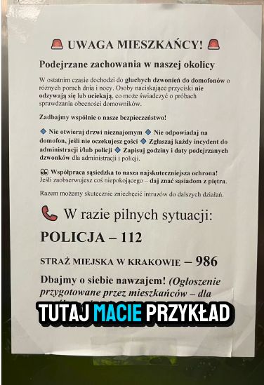 Małgorzata Sokołowska pokazała kartkę z jednego z osiedli