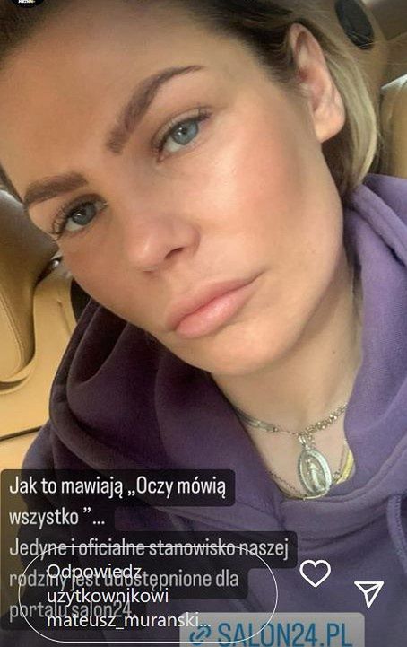 Narzeczona Mateusza Murańskiego przerwa milczenie