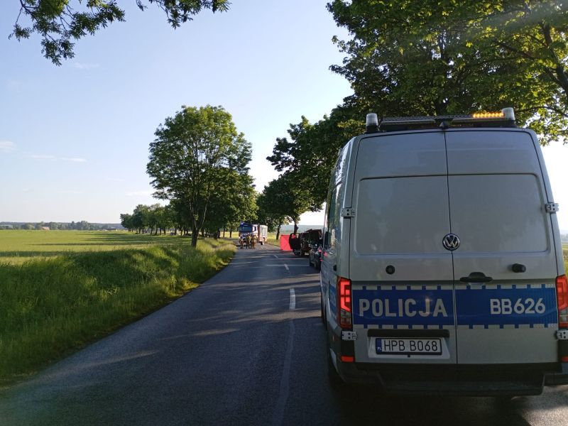 Fot. Licencjodawca. Tragiczny wypadek na drodze powiatowej 