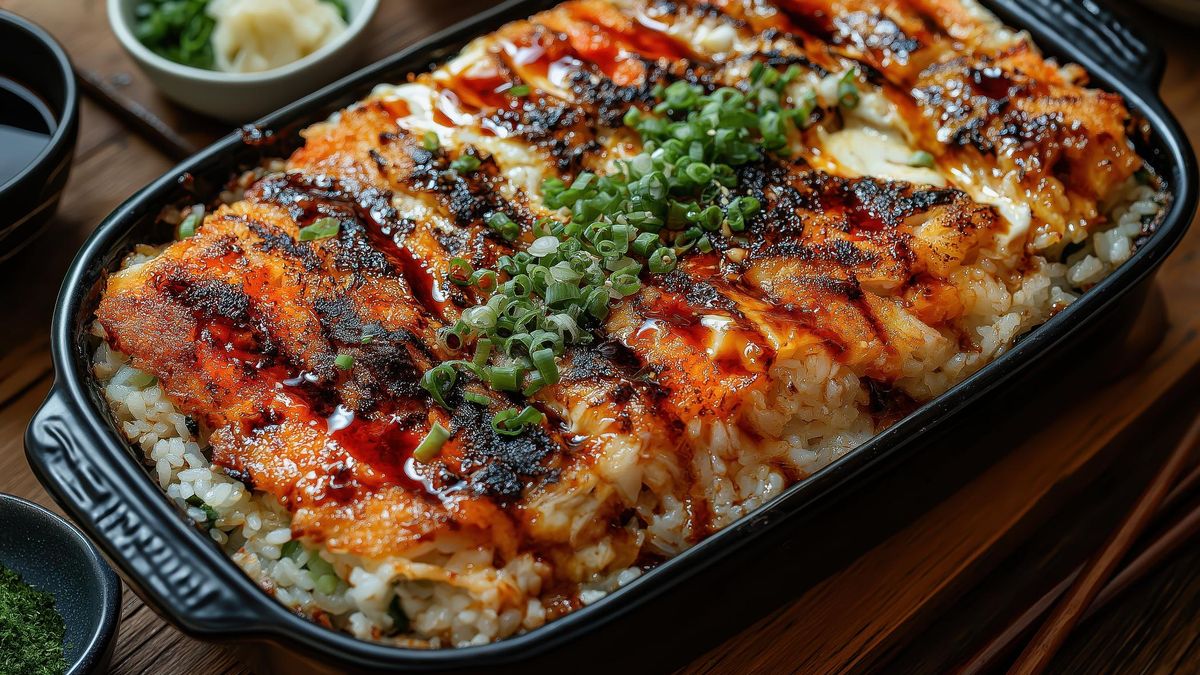 Sushi bake w naczyniu