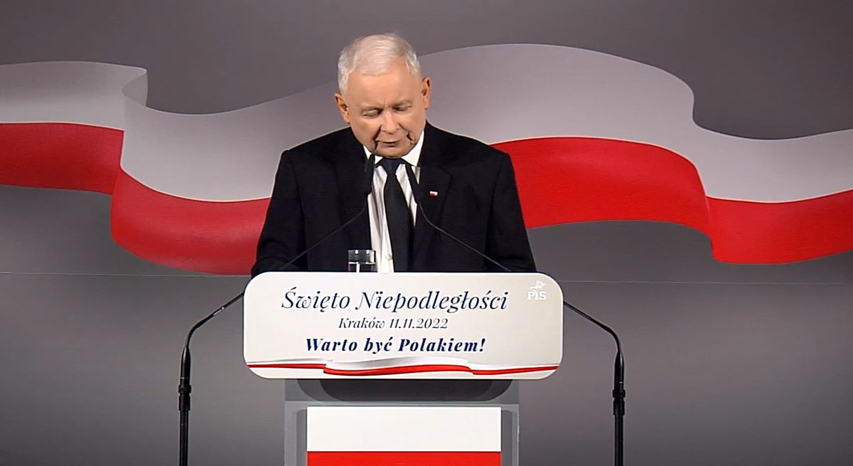 Prezes PiS Jarosław Kaczyński w Krakowie