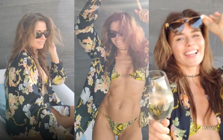 Natasza Urbańska w bikini celebruje weekend z kieliszkiem wina w ręce (FOTO)