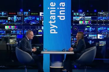 Premier Donald Tusk w programie "Pytanie dnia" TVP Info