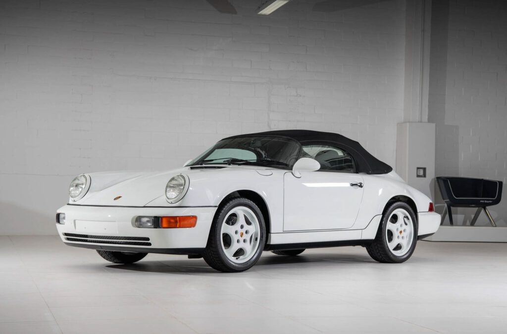 Kolekcja białych porsche