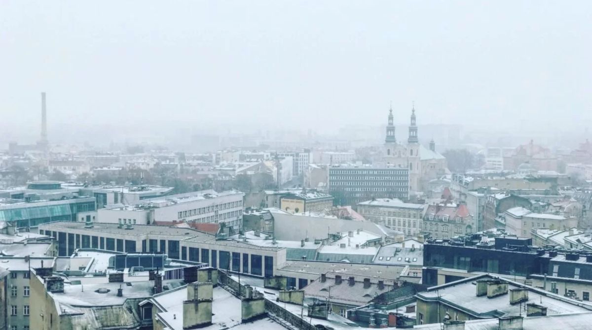 Mroźny poniedziałek w Poznaniu.