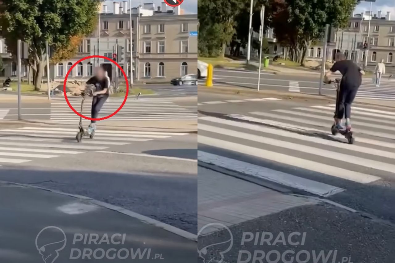 Blisko 100 tysięcy wyświetleń. "Klaun na hulajnodze"