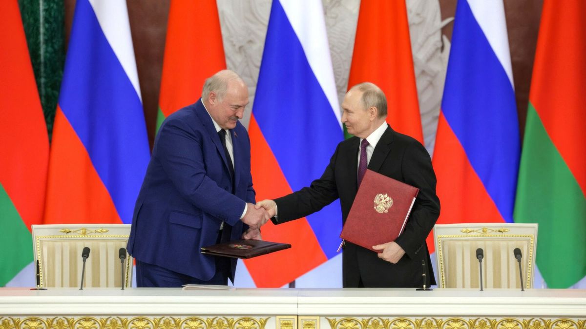 Alaksandr Łukaszenka i Władimir Putin