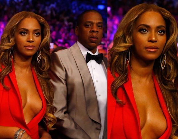 Piersi Beyonce na walce Mayweather-Pacquiao (ZDJĘCIA)