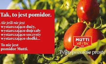Mutti opowiada w kampanii o "prawdziwej perfekcji pomidorów". W spocie założyciel