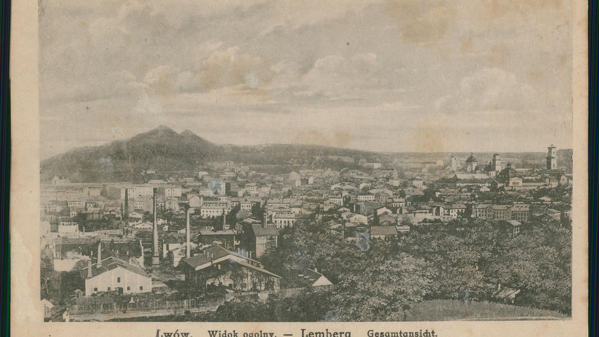 Lwów, widok ogólny, 1918 r.