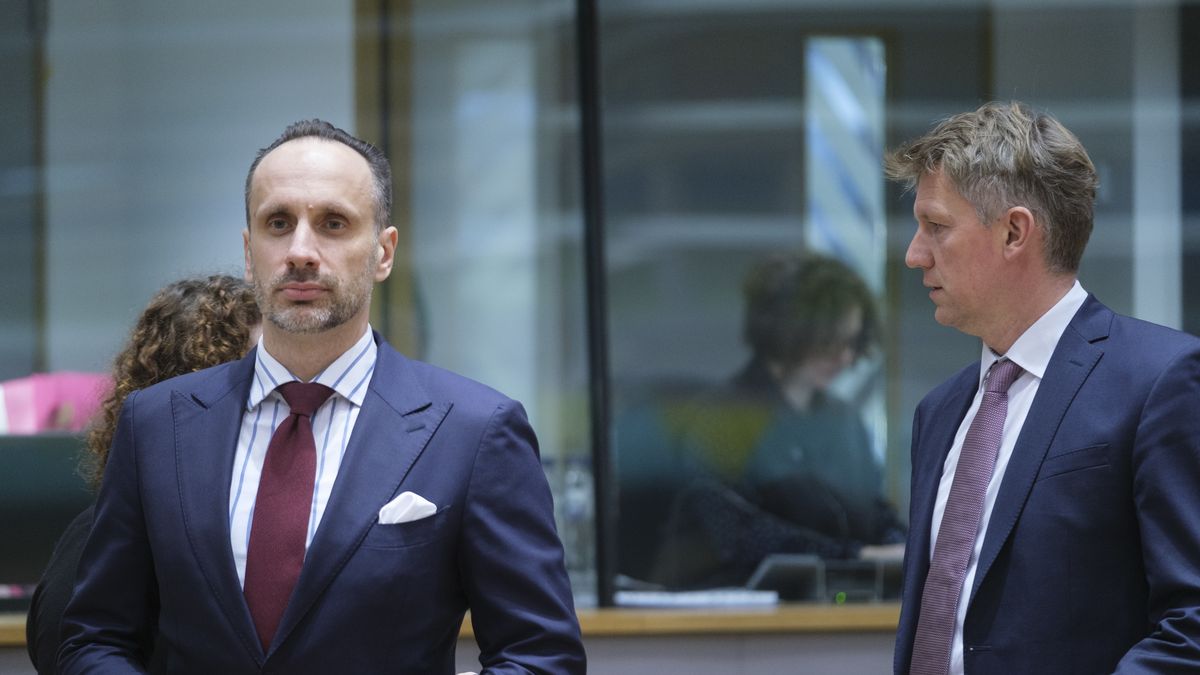 BRUSSELS, BELGIUM - DECEMBER 10: Polish State Secretary in the Ministry of Agriculture and Rural Development Janusz Kowalski (L) attends an EU Fisheries Ministers meeting in the Europa building, the EU Council headquarter on December 10, 2023 in Brussels, Belgium. Today, Ministers will talk about: Fishing opportunities in the Atlantic and the North Sea, and in the Mediterranean and the Black Seas, European Maritime, Fisheries and Aquaculture Fund, greater North Sea Basin Initiative and the forced labour on Chinese fishing vessels. (Photo by Thierry Monasse/Getty Images)