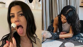 Kourtney Kardashian zrobiła DZIARĘ Travisowi Barkerowi! Romantycznie? (ZDJĘCIA)