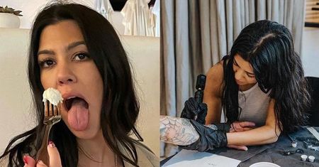 Kourtney Kardashian zrobiła DZIARĘ Travisowi Barkerowi! Romantycznie? (ZDJĘCIA)