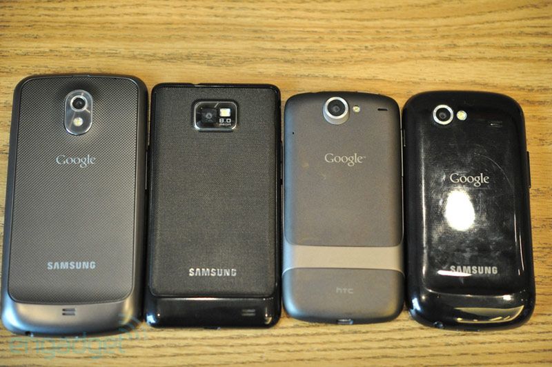 Galaxy Nexus, SGSII i pozostałe Nexusy | fot. Engadget.com