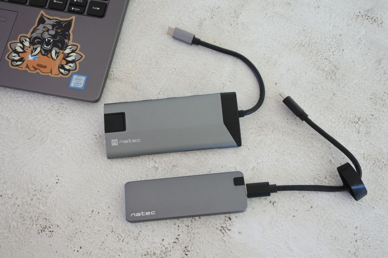 USB HUB Fowler PLUS i obudowa dysku SSD M.2 RHINO — akcesoria od Natec