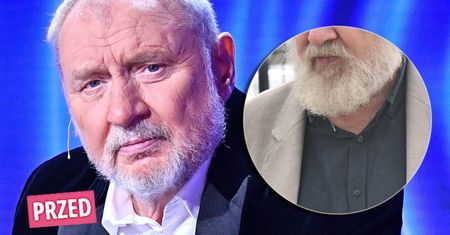Andrzej Grabowski niczym grecki filozof na imprezie Polsatu. Co za włosy, co za BRODA!