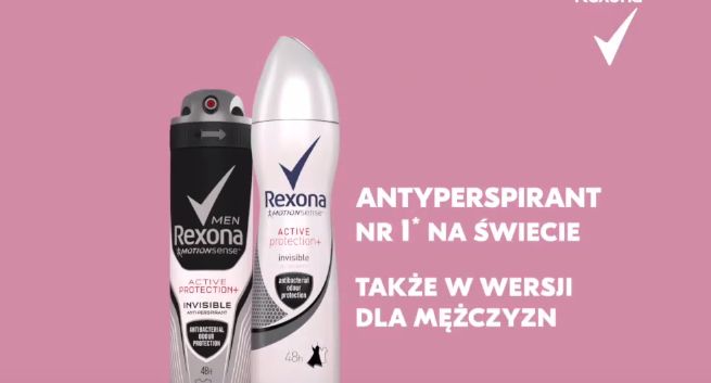 Rexona reklamowana jako „antyperspirant nr 1 na świecie” (wideo)