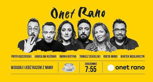 „Onet Rano” z nową oprawą, samochodem i studiem, dwójka prowadzących w każdym wydaniu