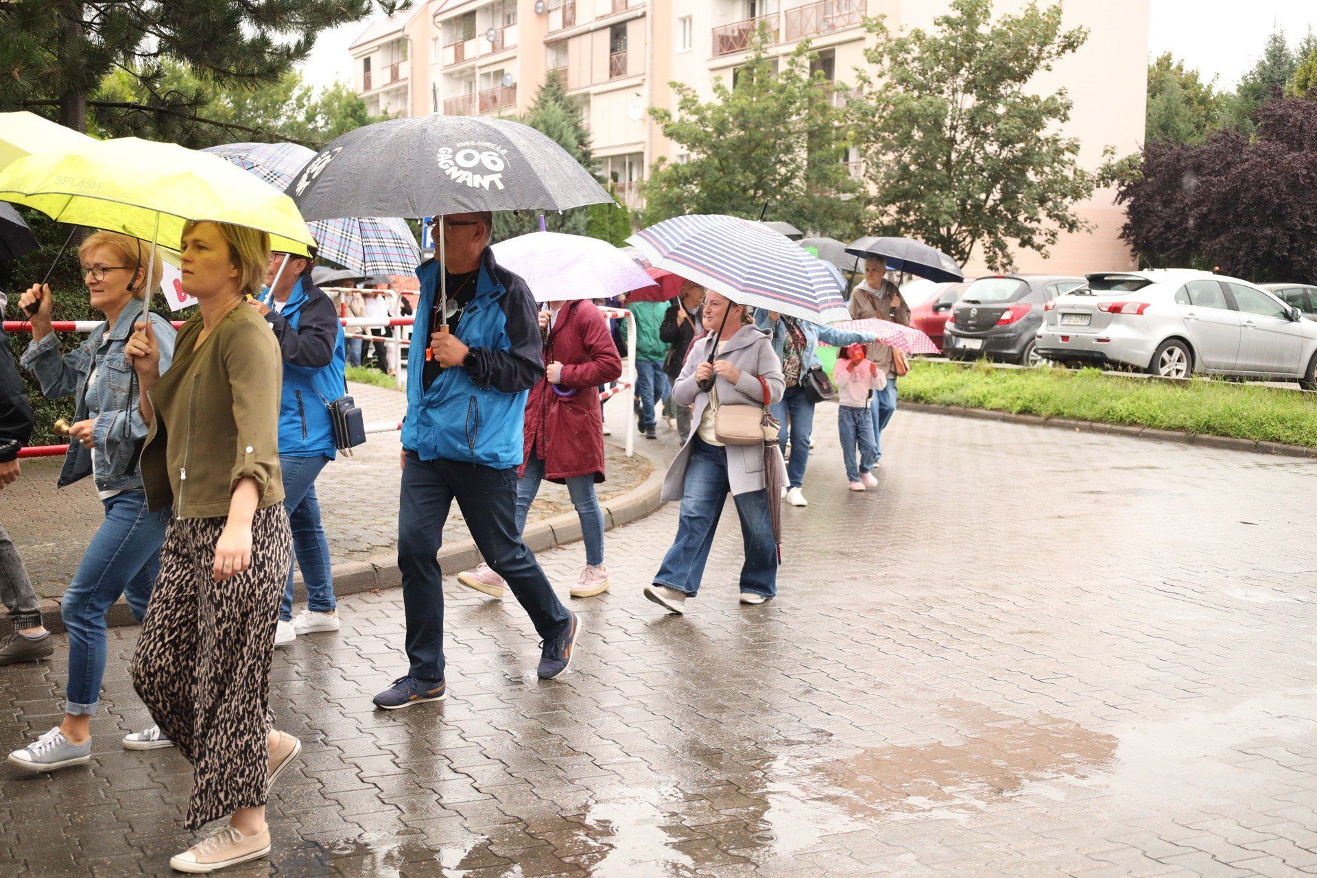 Protest mieszkańców ul Szymanowskiego w Śremie