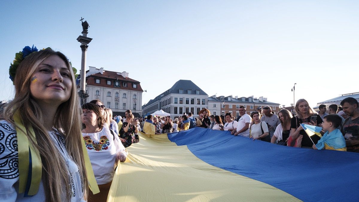 Ukraińcy w Warszawie.