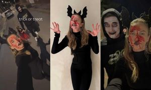 "Upiorni" Anna i Robert Lewandowscy buszują po barcelońskiej okolicy z córkami w poszukiwaniu cukierków (ZDJĘCIA)