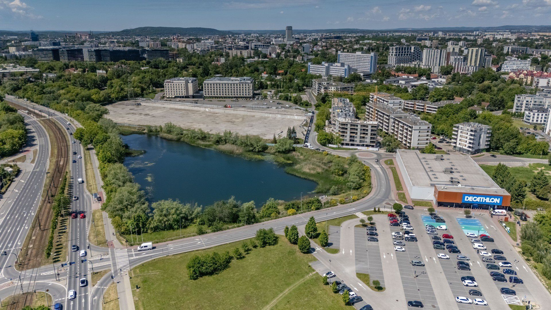 Teren pod dawnej galerii handlowej Plaza w Krakowie
