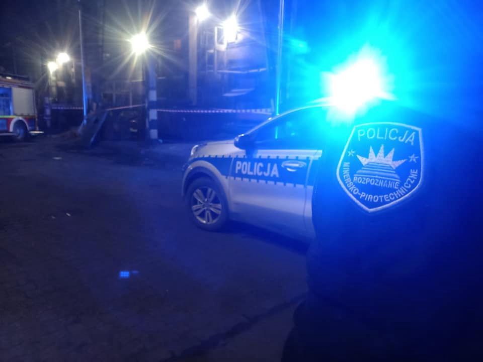 Policja na miejscu tragicznego wypadku w łaziskiej hucie (Fot. KPP Mikołów)